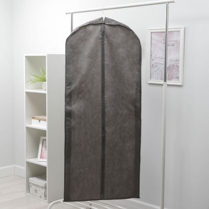 Чехол для одежды зимний, серый, 140 x 60 x 10 см