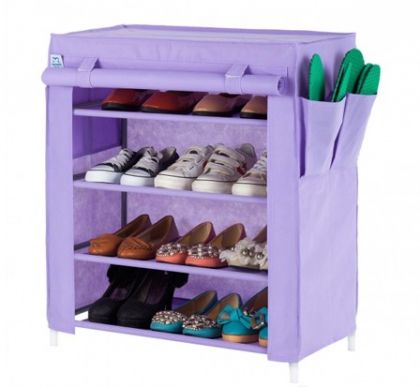 Тканевый шкаф для обуви Маджор, фиолетовый
