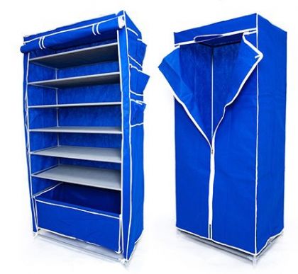 Комплект шкафов Элис Макси и шкаф для длинной одежды, синий